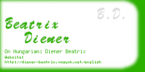 beatrix diener business card